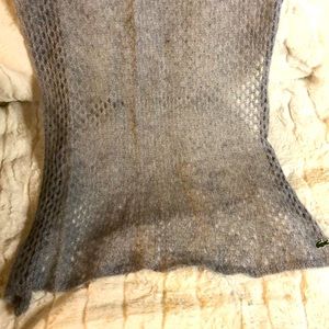 LACOSTE waffle knit blanket scarf